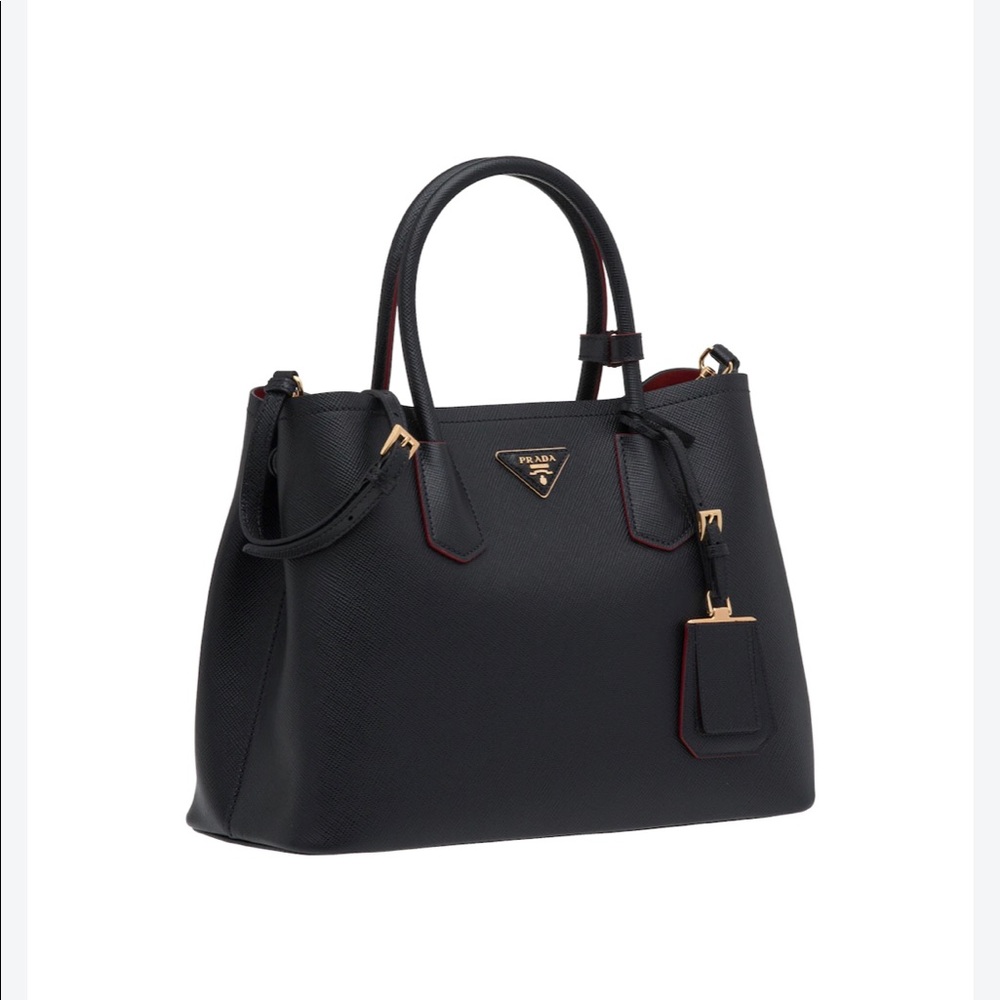 New Prada Medium Saffiano Leather Double Bag